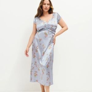 Reformation Kaye Silk Dress ES in Melba size 14 NWT